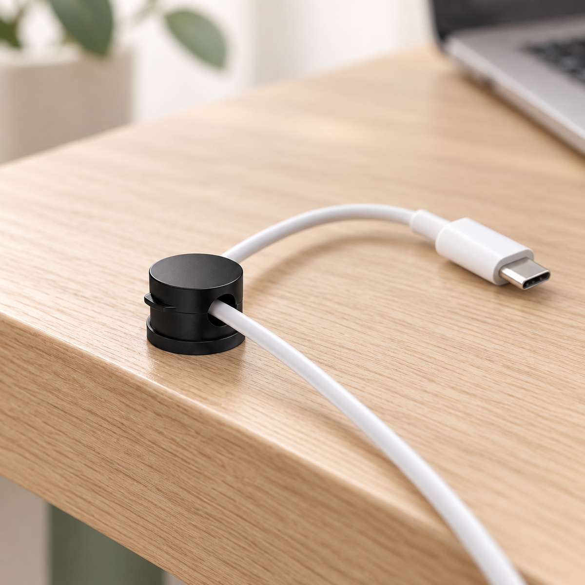 TrapSir cable holder — illustrative setup; charging cable and charger not included.