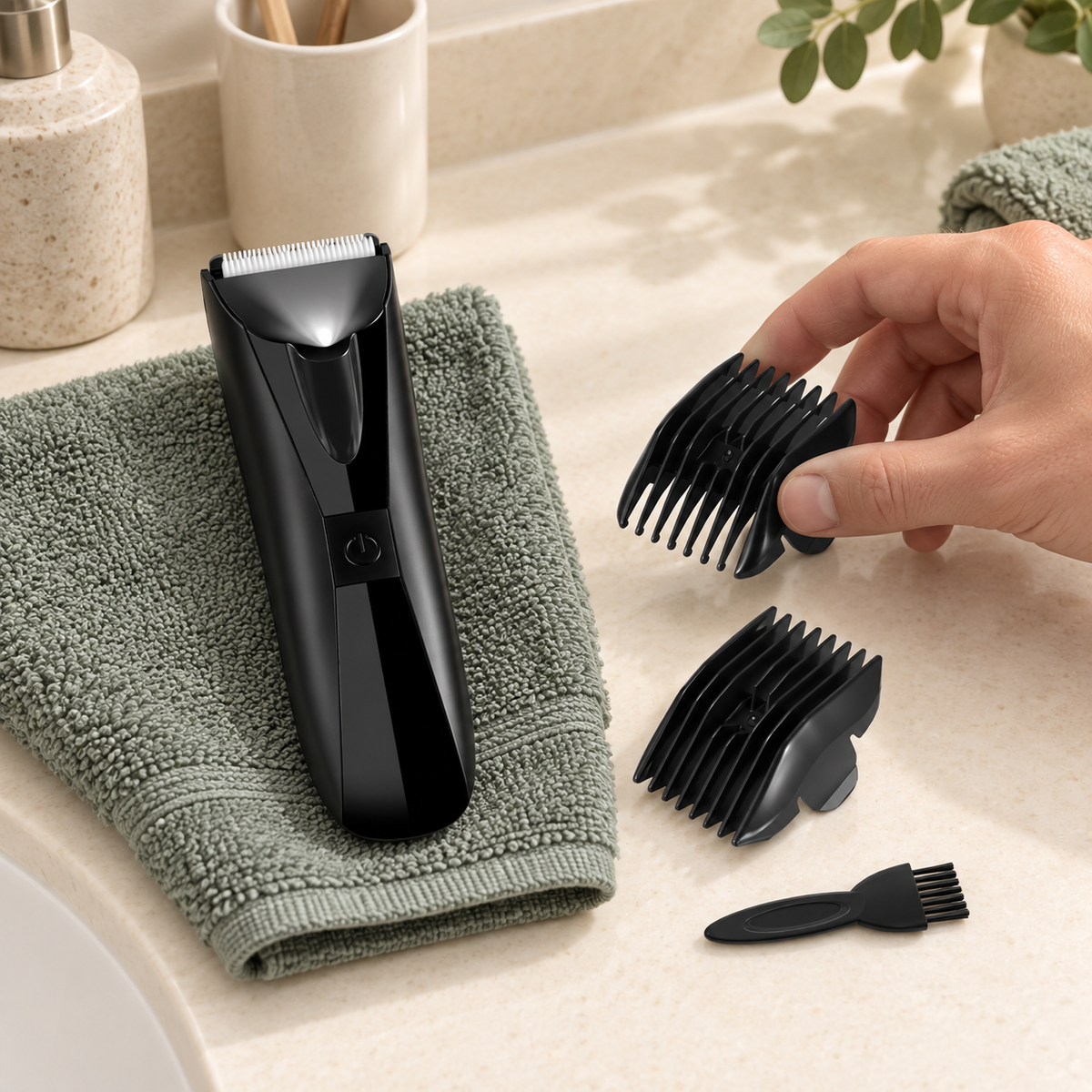 Handheld Body Hair Trimmer — illustrative use or setup scene