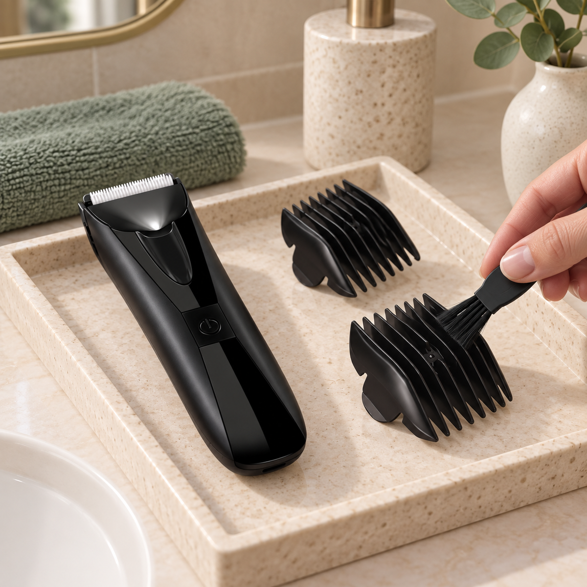 Handheld Body Hair Trimmer — illustrative use or setup scene