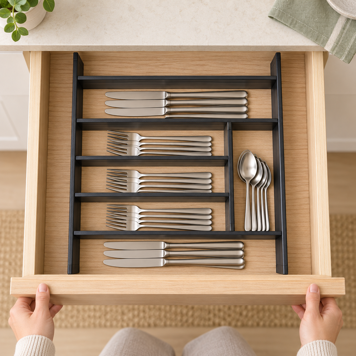 Expandable Cutlery Drawer Divider — illustrative use or setup scene