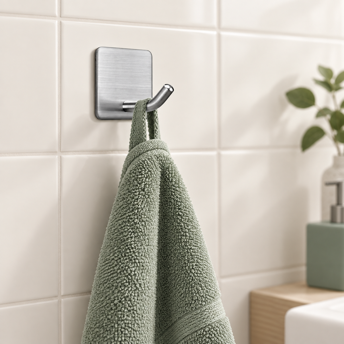 Self-Adhesive Wall Hooks — 4 Pack — illustrative use or setup scene; not a complete pack quantity view