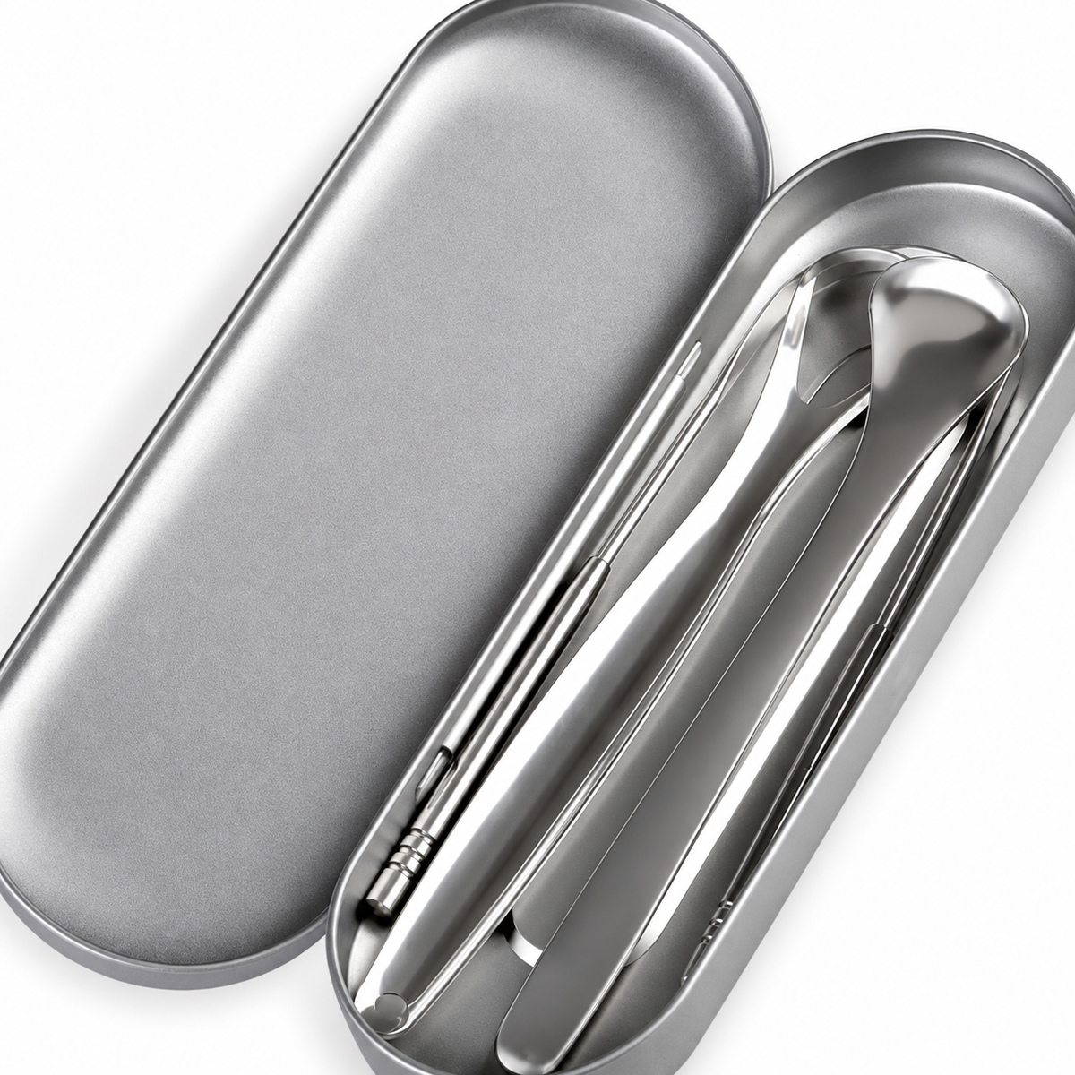 Stainless Steel Tongue Cleaner Set — product detail view