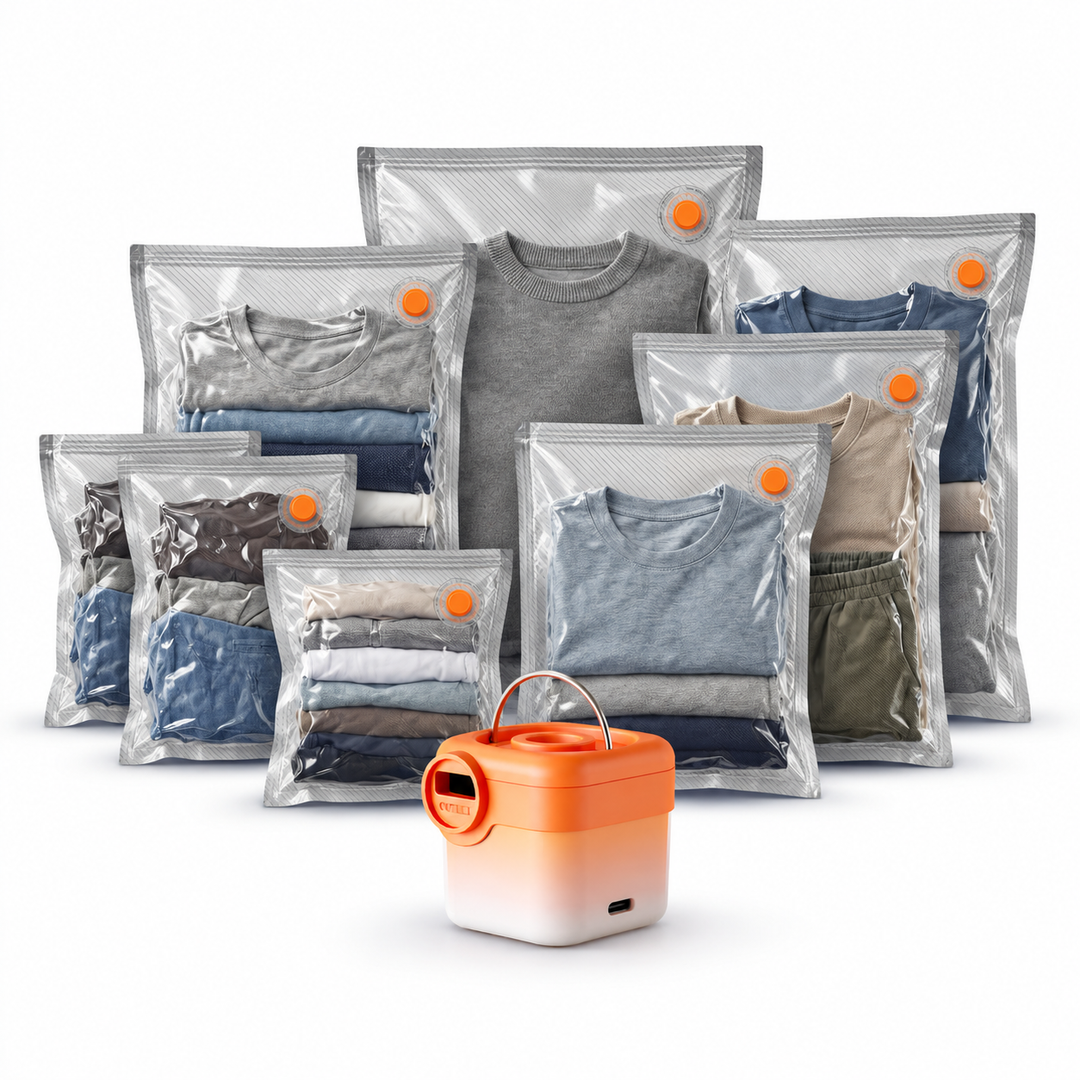 TrapSir Travel Pump and Voyager bags; illustrative capacity marketing image