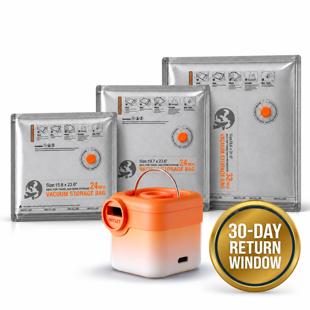 Illustrative Signature kit: one pump, three bags, 30-day return window