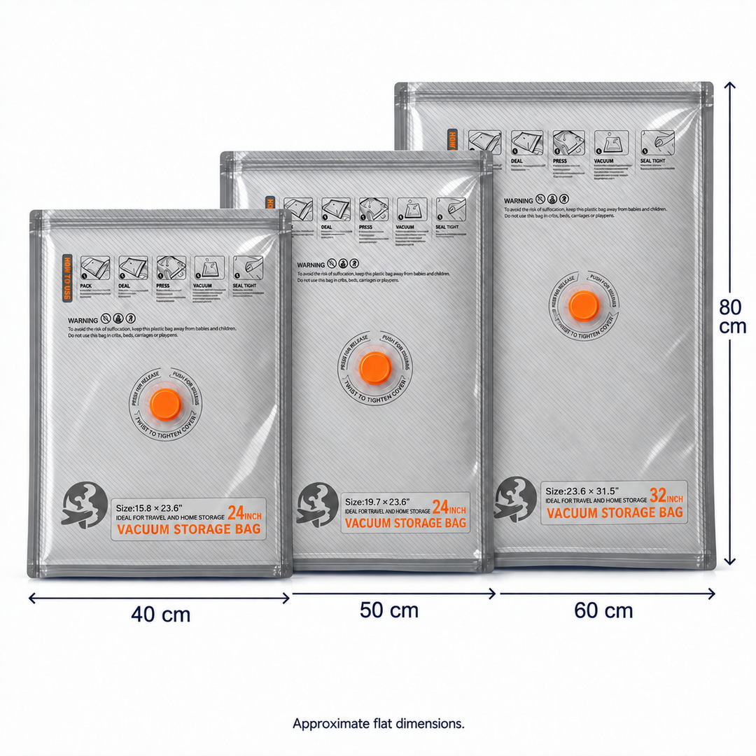 TrapSir Travel Pump and Voyager bags; illustrative sizes marketing image